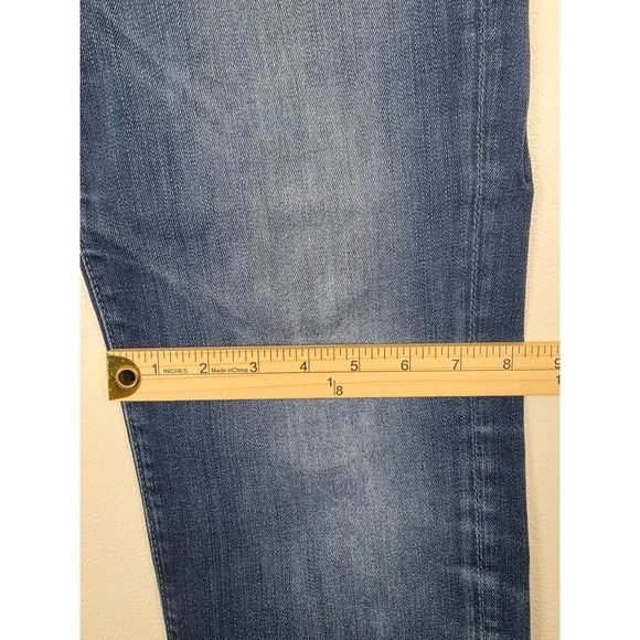 7 For All Mankind Slimmy Jeans Mens Size 33x30 Blue Dark Wash Denim Workwear - Picture 9 of 16